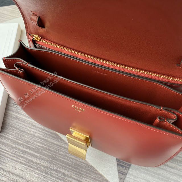 Celine女包 賽琳全新升級手搓紋系列 Celine box豆腐包 Celine單肩斜挎女包 78008  slyd2104